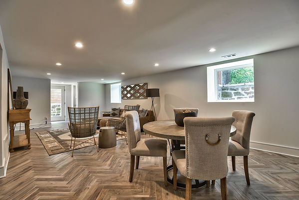 Basement entertaining room