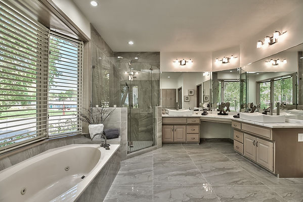 Spacious master bathroom