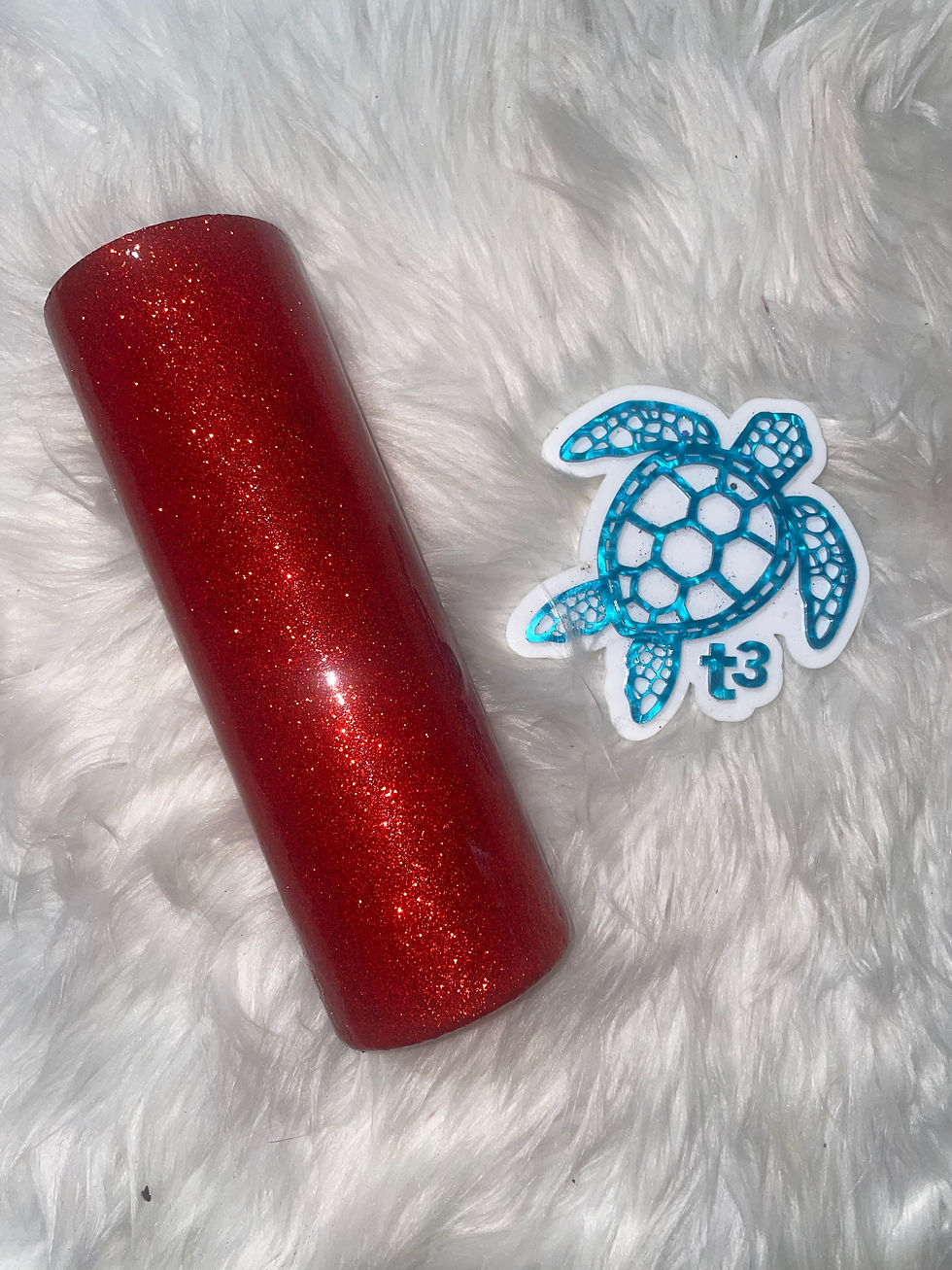Thumbnail: 30oz Skinny - Salvatore Red Glitter