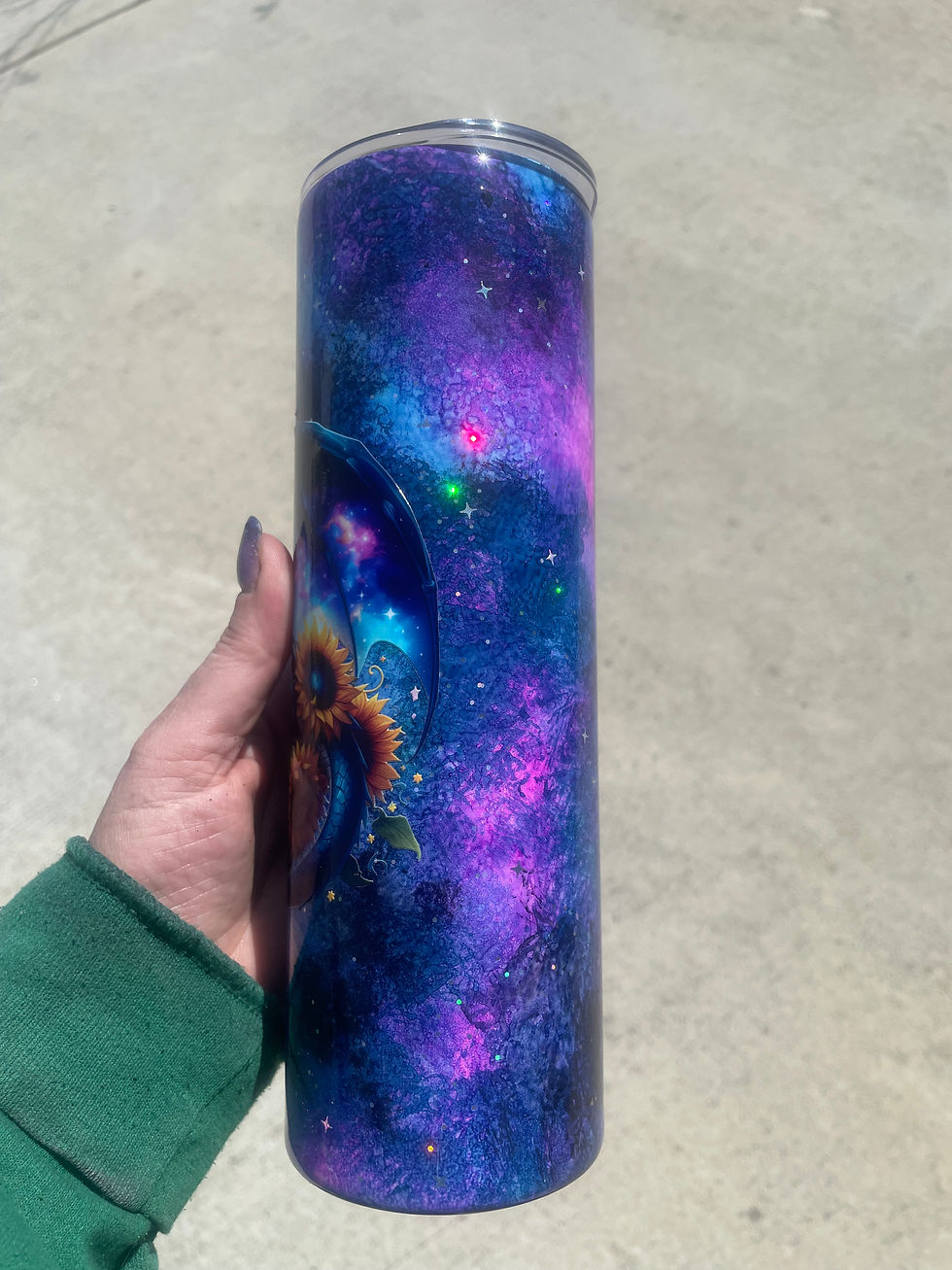 Thumbnail: 30oz Skinny - Galaxy Sunflower Dragon