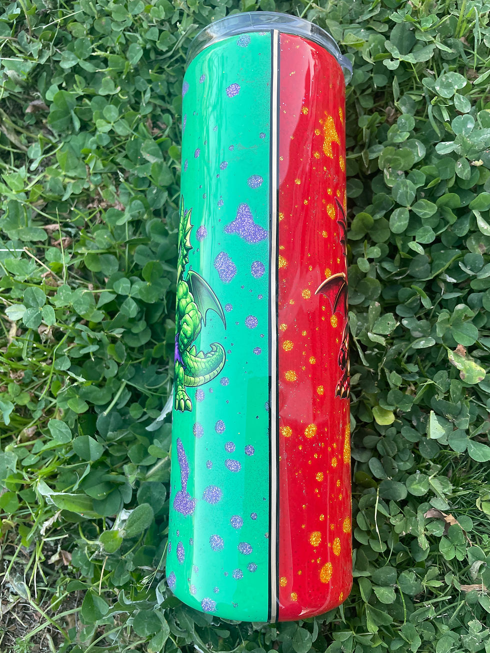 Thumbnail: 30oz Skinny - Iron Dragonman / HulkDragon Split