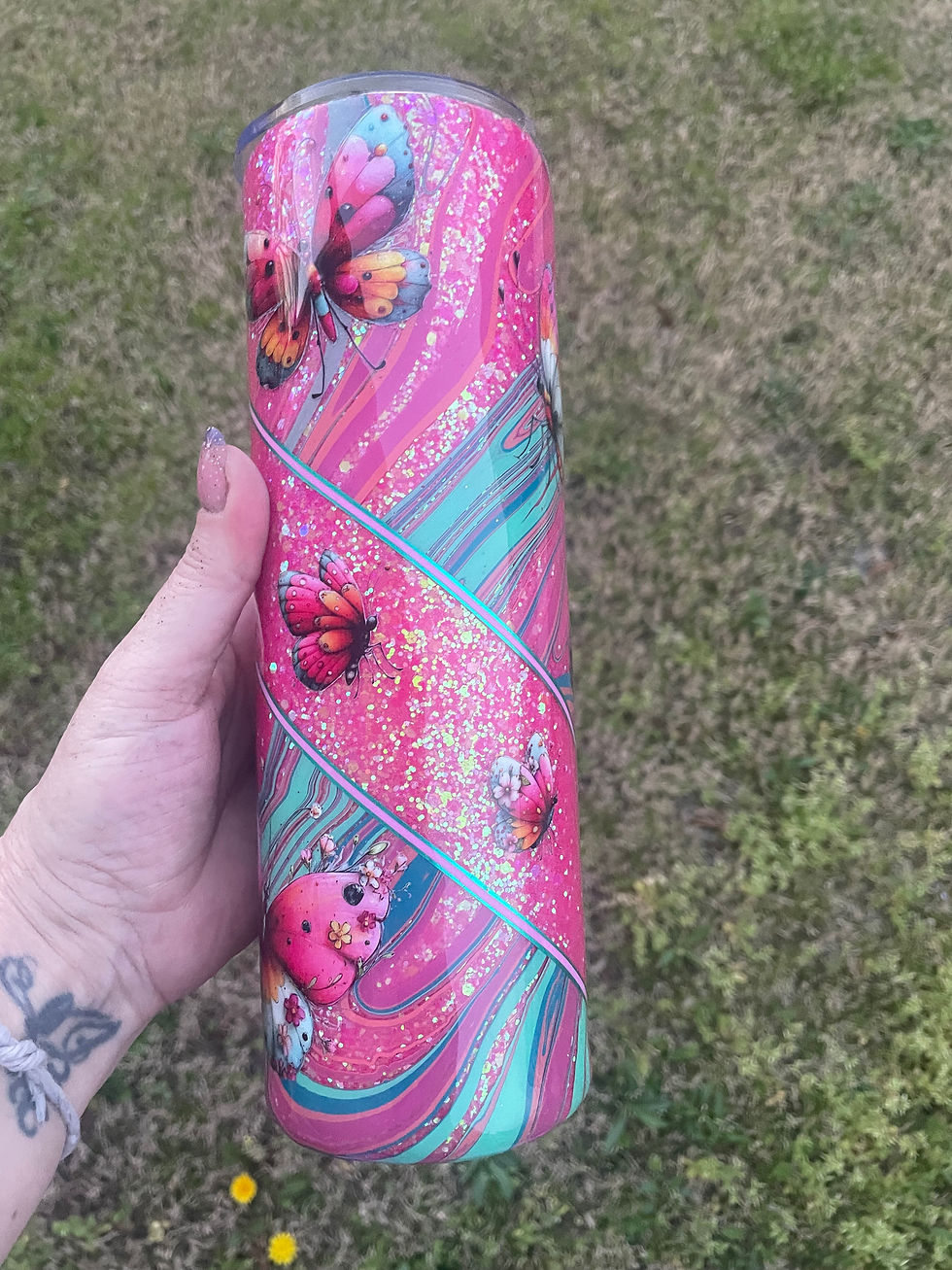 Thumbnail: 30oz Skinny - Butterfly Hydrodip