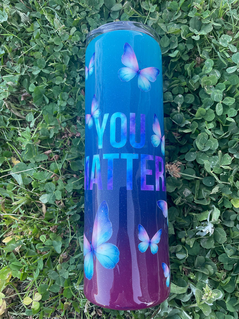 Thumbnail: 30oz Skinny - YOU MATTER Butterflies