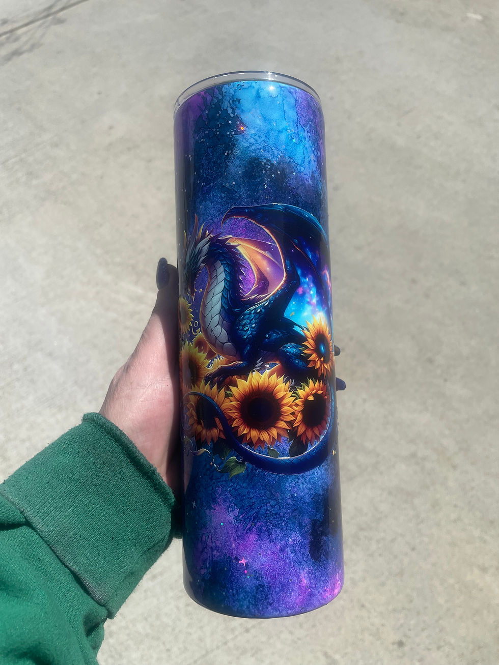 Thumbnail: 30oz Skinny - Galaxy Sunflower Dragon