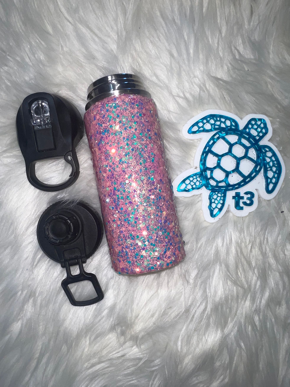 Thumbnail: 18oz Hydro - Sunlit Coral Glow Glitter T3FU