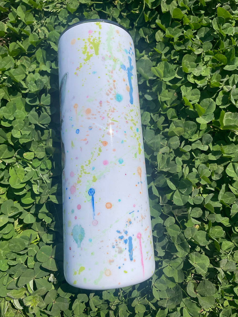 Thumbnail: 20oz Skinny - Alcohol Ink Giraffe Tattoo