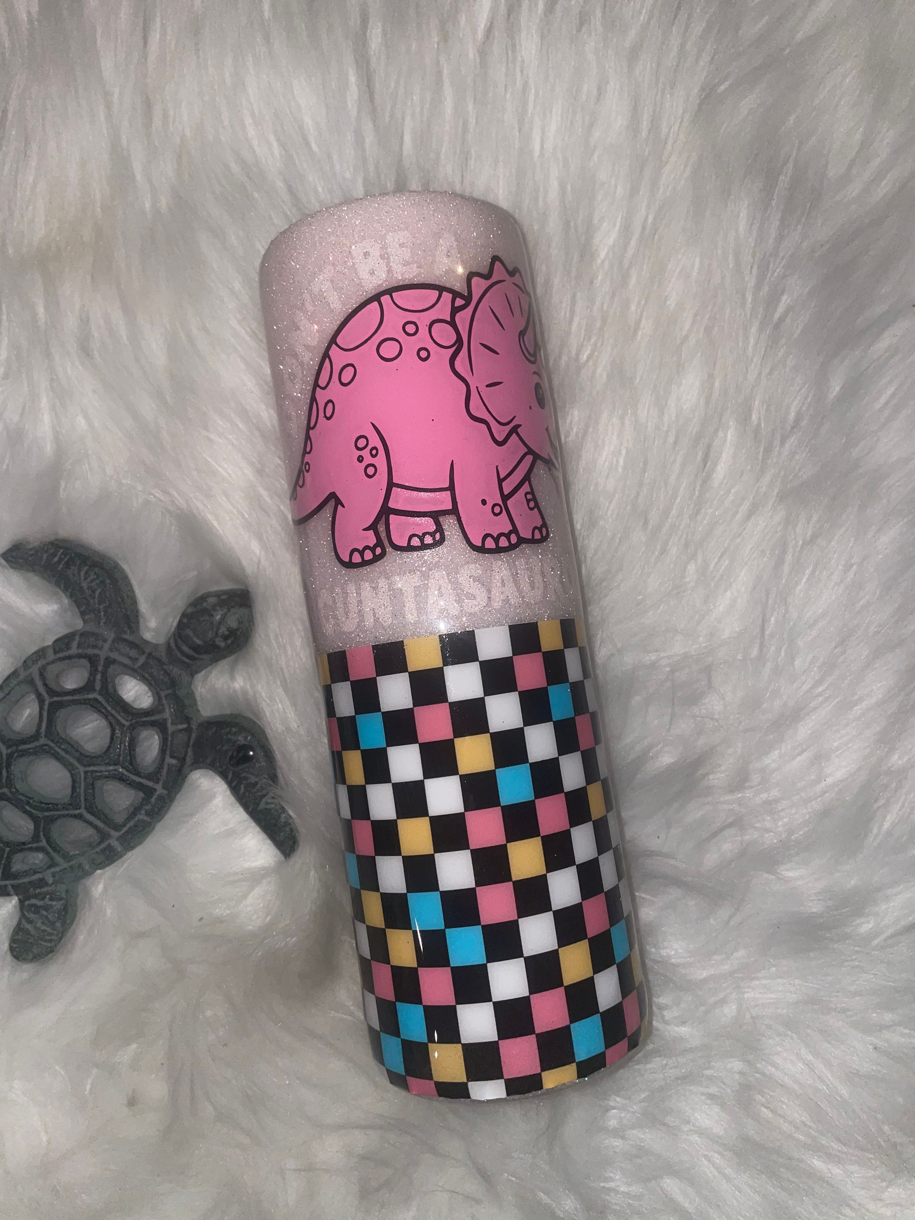 30oz Skinny - Hidden Message "Don't be a Saurus""