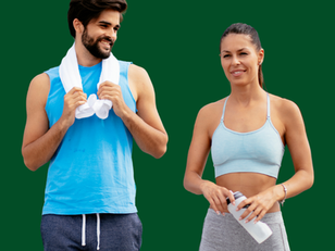 A couple working out