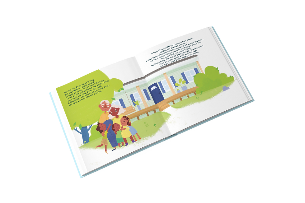 Thumbnail: Kids hugging their grandma and grandpa in front of their family homes.