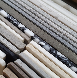A selection of Marble, Quartz and Granite samples