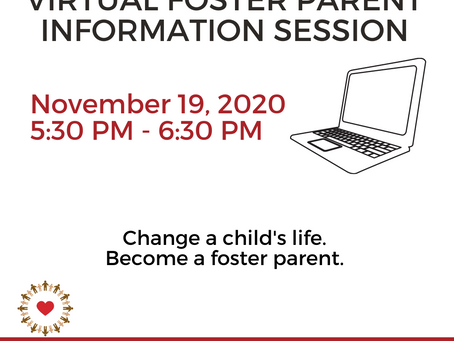 Virtual Foster Parent Information Session on November 19