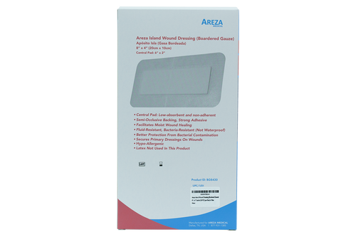 island dressing wound General Medi Sterile Bordered Gauze  50 Count, 4" x 4" Gauze Pads, Care Pad with Adhesive Border Medline - Bordered Gauze Adhesive