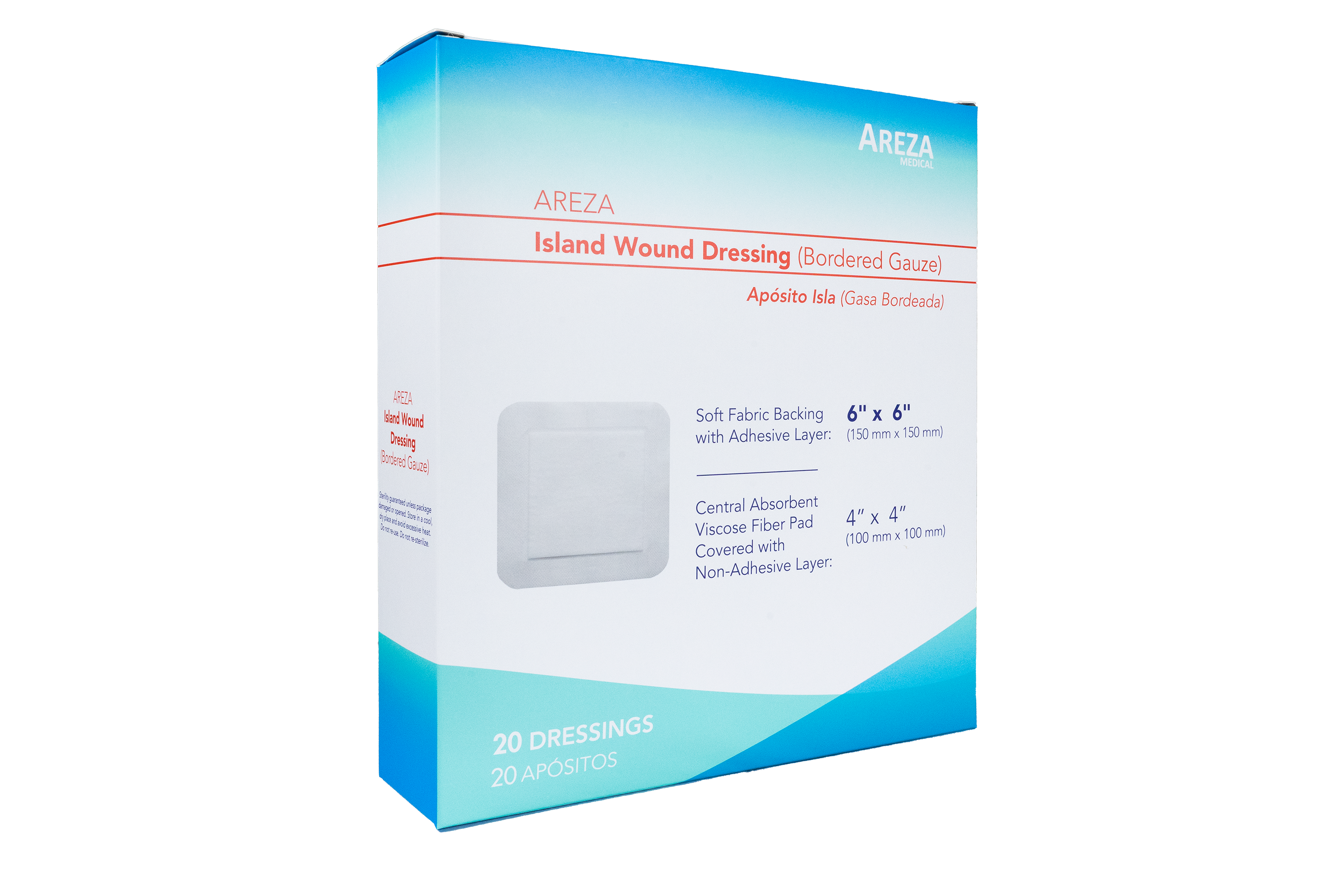 Island Wound Dressing (Bordered Gauze) 6” x 6” (20 PCS)