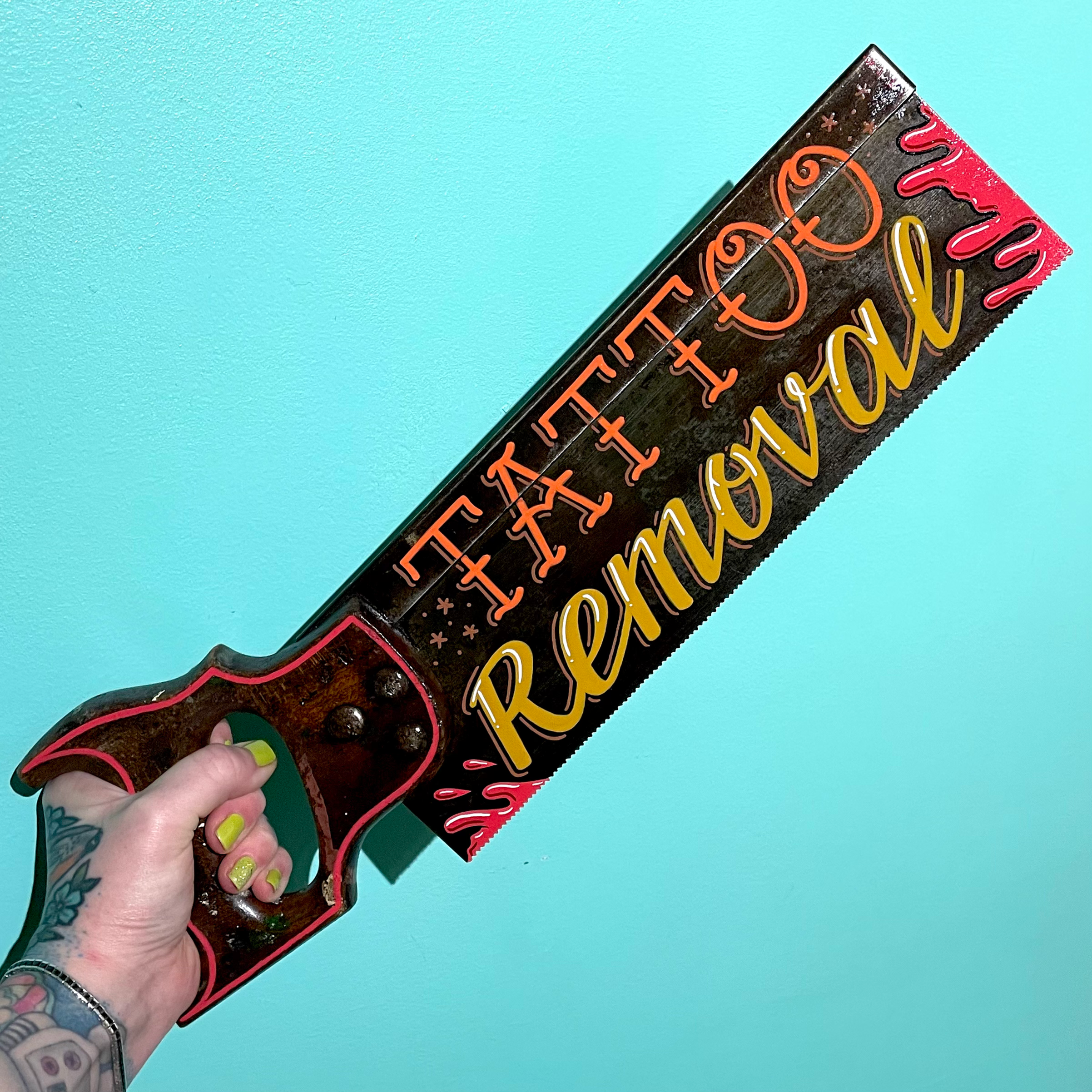 Tattoo Removal Vintage Saw 