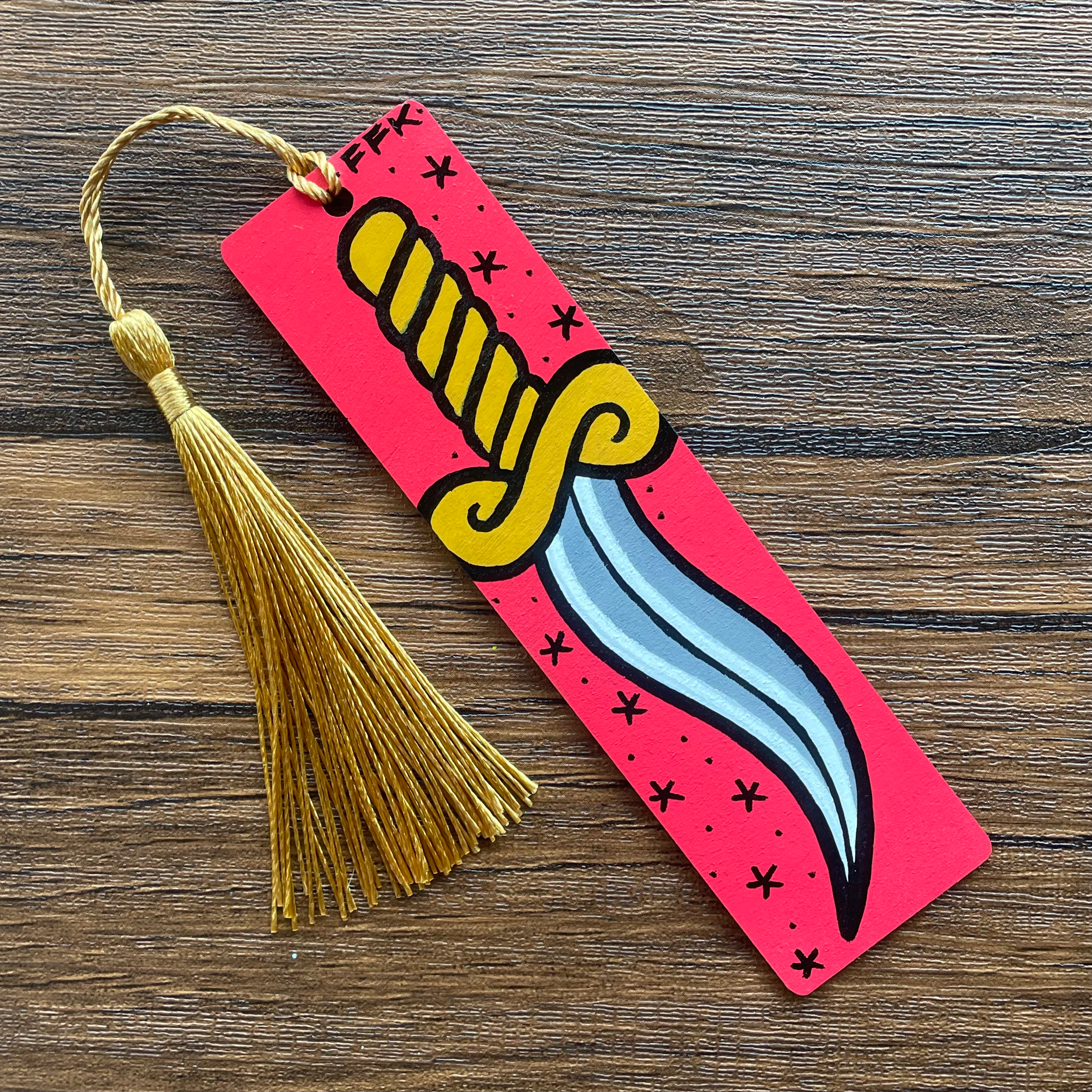 Dagger Wooden Bookmark 