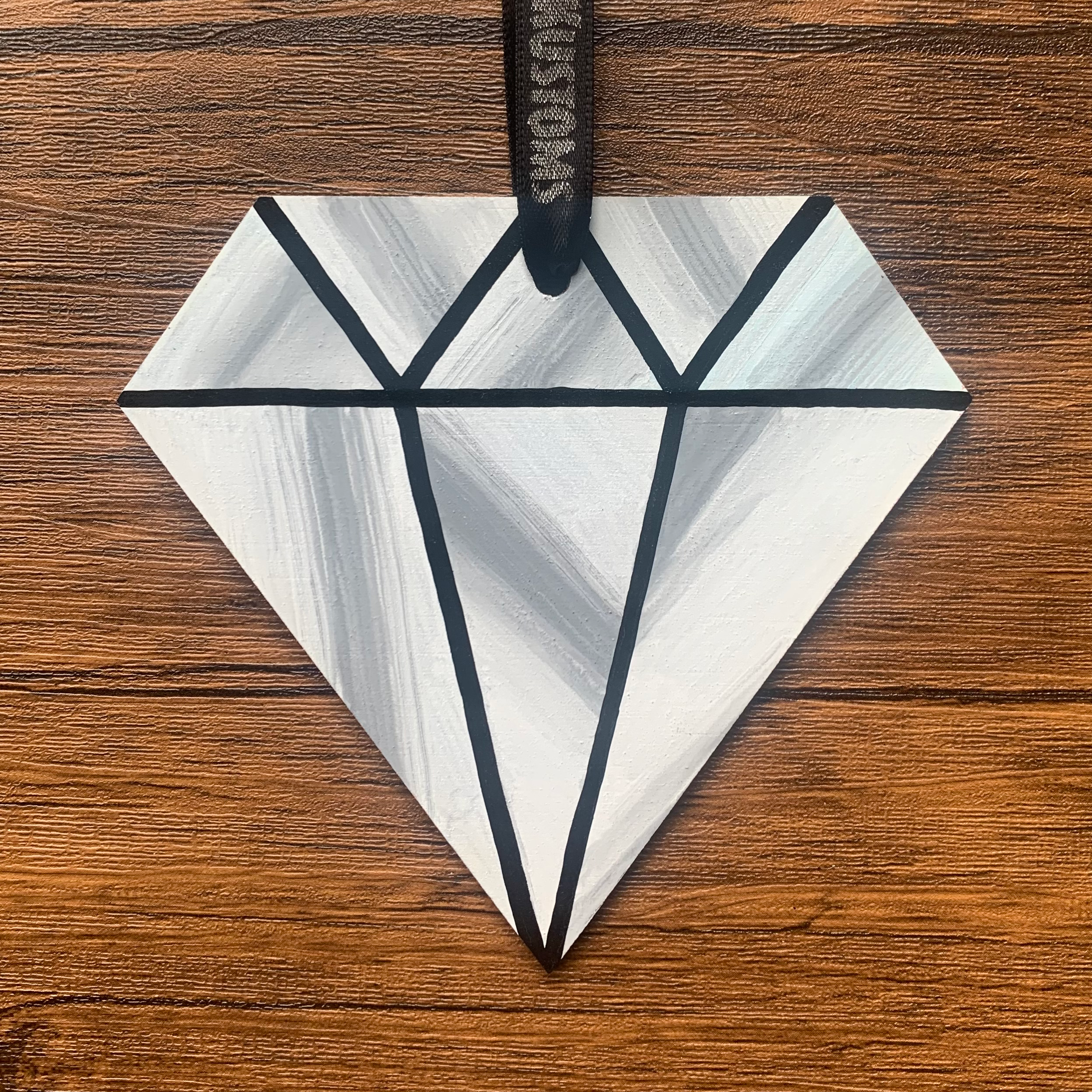 White Diamond Wooden Hanger 