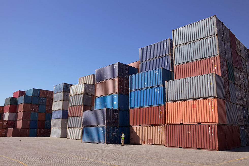 Stacked Shipping Containers