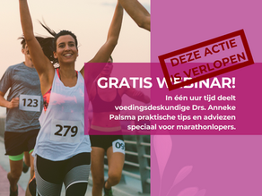 Marathonlopers opgelet! Gratis webinar: 'Voedingsadvies voor jouw (halve) marathon'