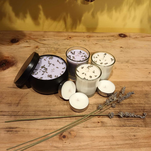 Beautiful candles in glass jars