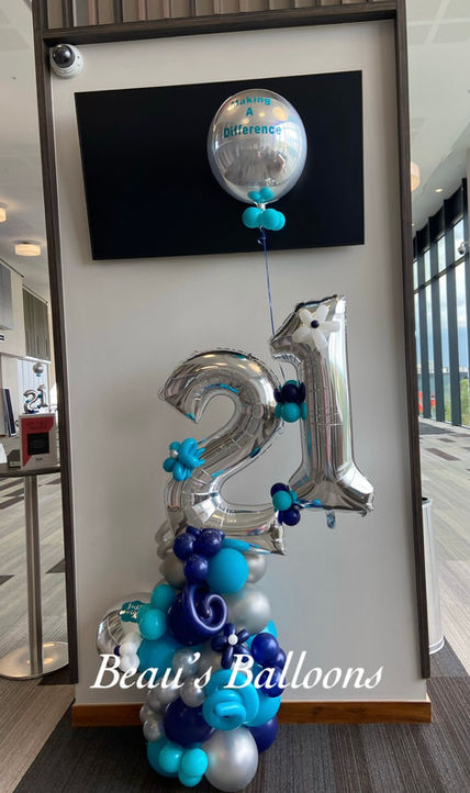 Balloon stand in a venue