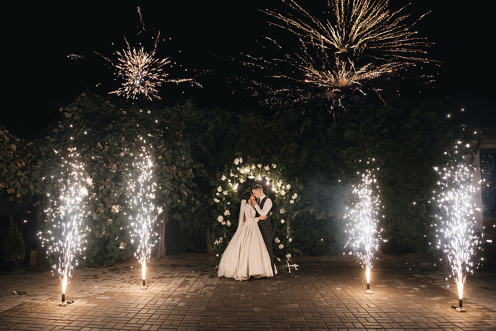 i-giovani-sposi-stanno-vicino-all-arco-delle-nozze-di-notte-con-le-luci-del-fumo-e-le-sago