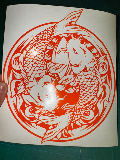 Japanese Koi Fish Decal - Yin Yang Vinyl Hannya Kabuki Kami Yōkai Journal Tumbler Motorcycle Car