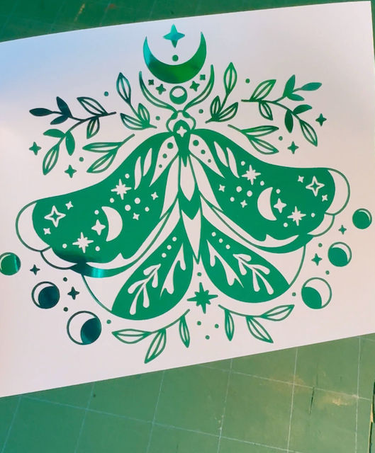 Thumbnail: Mystical Moon Moth Decal - #5 Celestial Butterfly  Car Truck Window Tumbler Motorcycle Journal