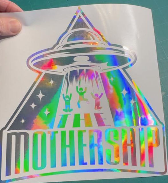 Thumbnail: The Mothership Decal - Mom Alien UFO Ship Kids car truck laptop window sticker