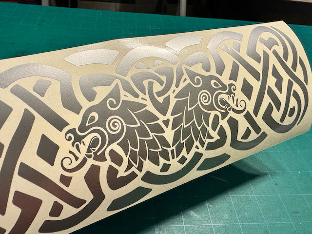 Thumbnail: Ulfhednar Norse Decal - Viking Wolves - Celtic Knot Band - Motorcycle Fairing Decals