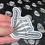 Thumbnail: Skellie Skeleton Shaka Sticker - Skeleton Hang Loose