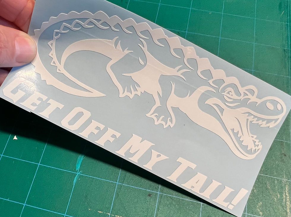 Get Off My Tail Alligator Sticker Car Decal