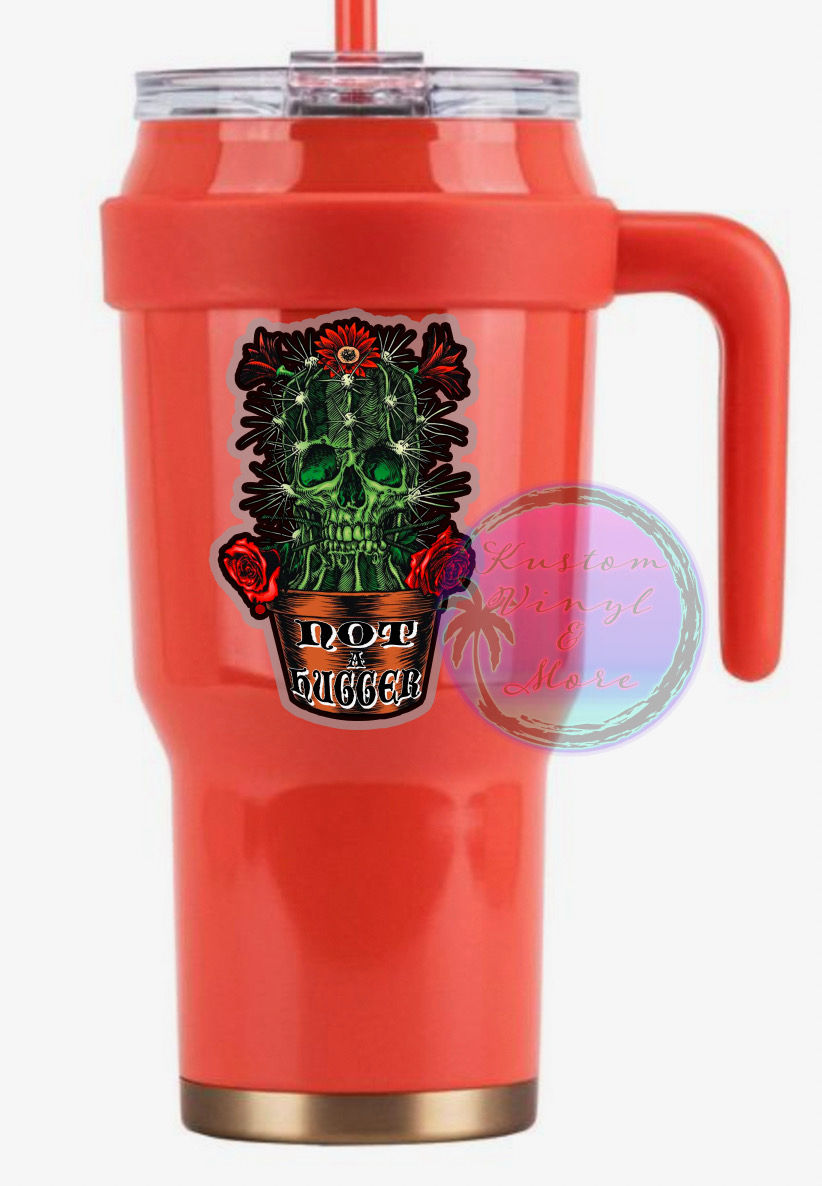 Skull Cactus Sticker - Not a Hugger