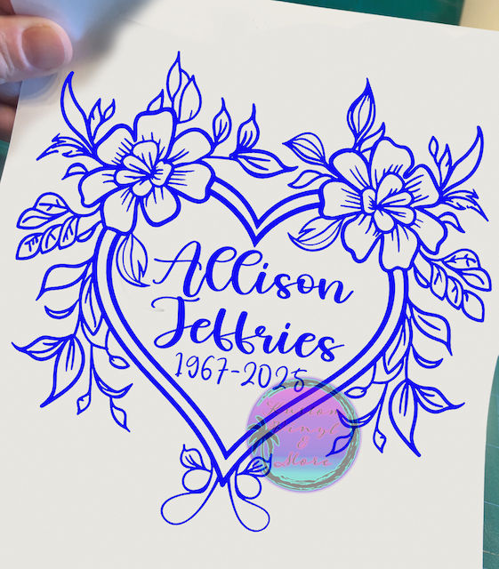 Thumbnail: Heart & Flowers Memorial Decals - Missed Loved Ones car truck window laptop