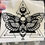 Thumbnail: Deaths Head Moth Decal #1 - Geometric Moon Phases vinyl car laptop window