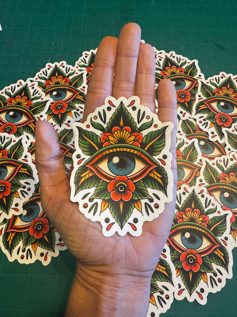 Evil Eye Sticker - American Traditional Tattoo Art