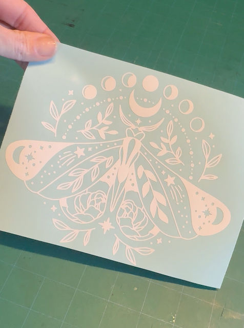 Thumbnail: Mystical Moon Moth Decal - #4 Celestial Butterfly Car Truck Window Tumbler Motorcycle Journal