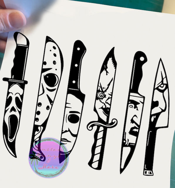 Thumbnail: Horror Knives - Movie Villains Decal car truck laptop window sticker