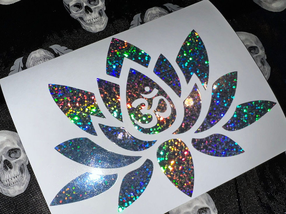 Lotus Crown Chakra Holographic Sticker