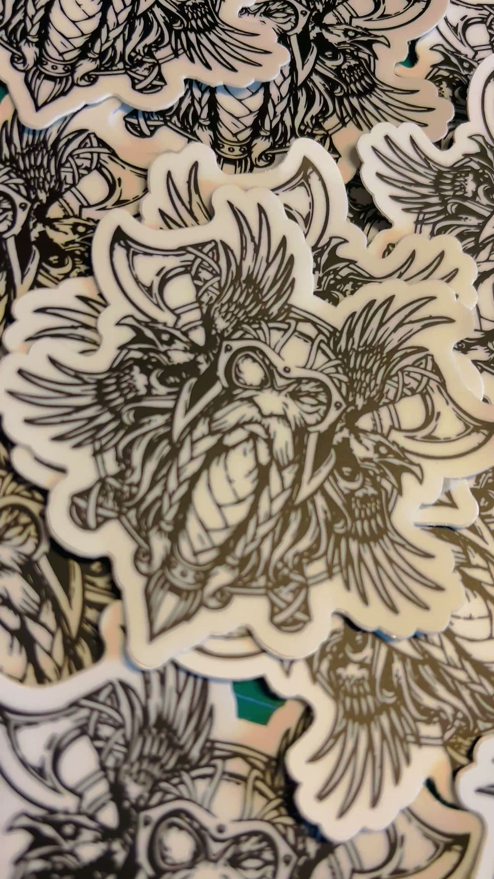 Viking Warrior Thor Odin Ravens Sticker