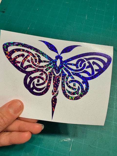 Lunar Moth - Tribal Vinyl Decal Car Truck Window Tumbler Motorcycle Journal