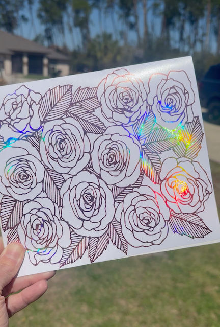 Gas Tank Lid Decals  - Roses