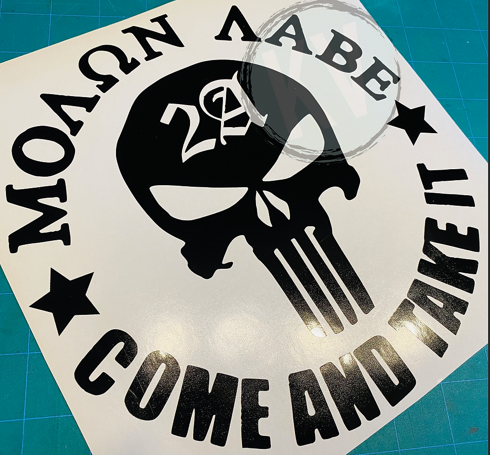 Molon Labe 2A Punisher Sticker