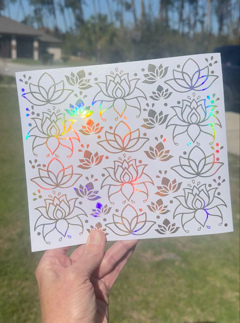 Gas Tank Lid Decals  - Lotus Flowers