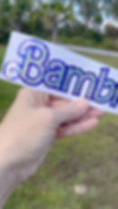 Custom Name Stickers - Barbie Style Font Decal - Laptop Water Bottle Cups Tumblers