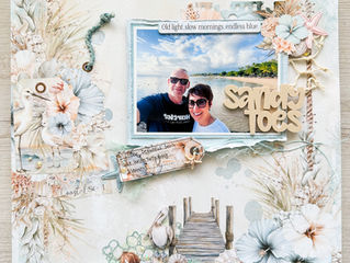 Beach Holiday Scrapbook Layout | Morag Cutts