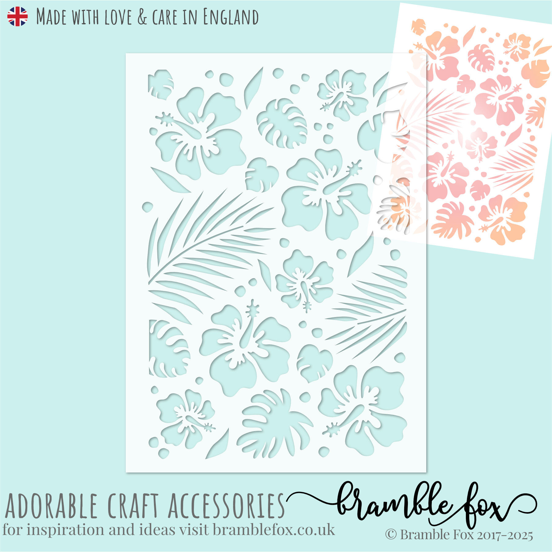 Fox Cut Stencil | #122 | Tropical Background