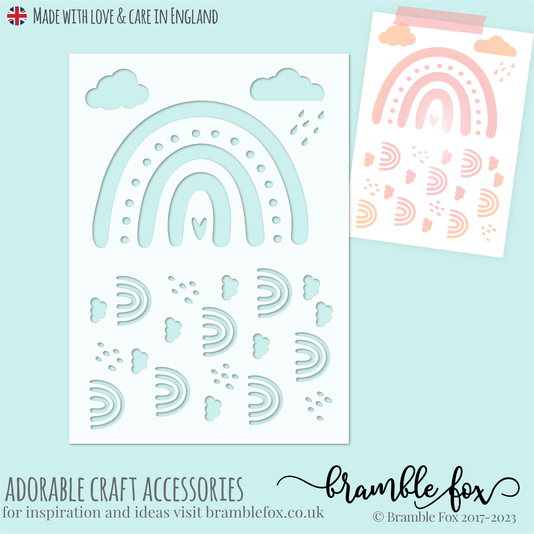 Fox Cut Stencil | #59 | Rainbows