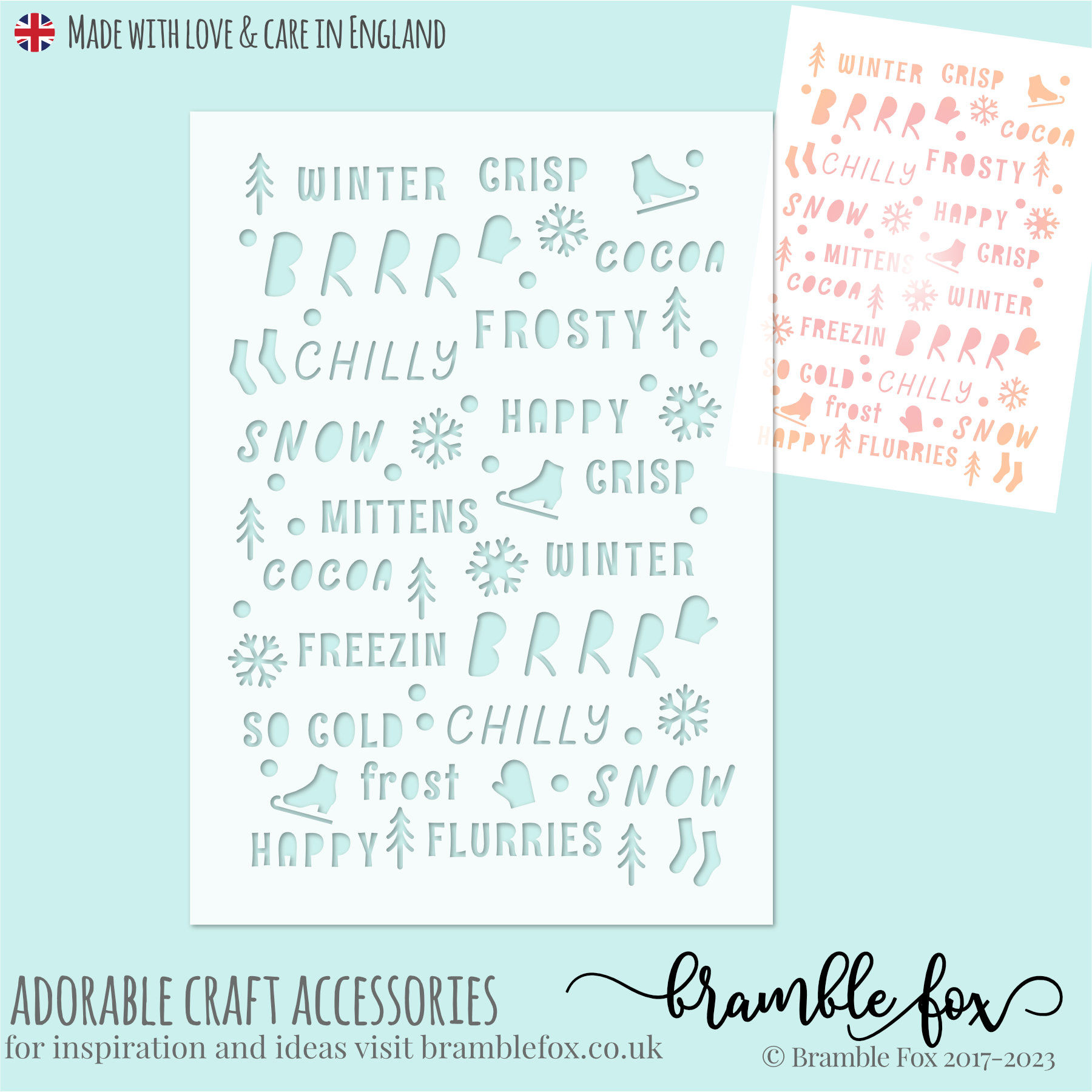 Fox Cut Stencil | #81 | Winter Words