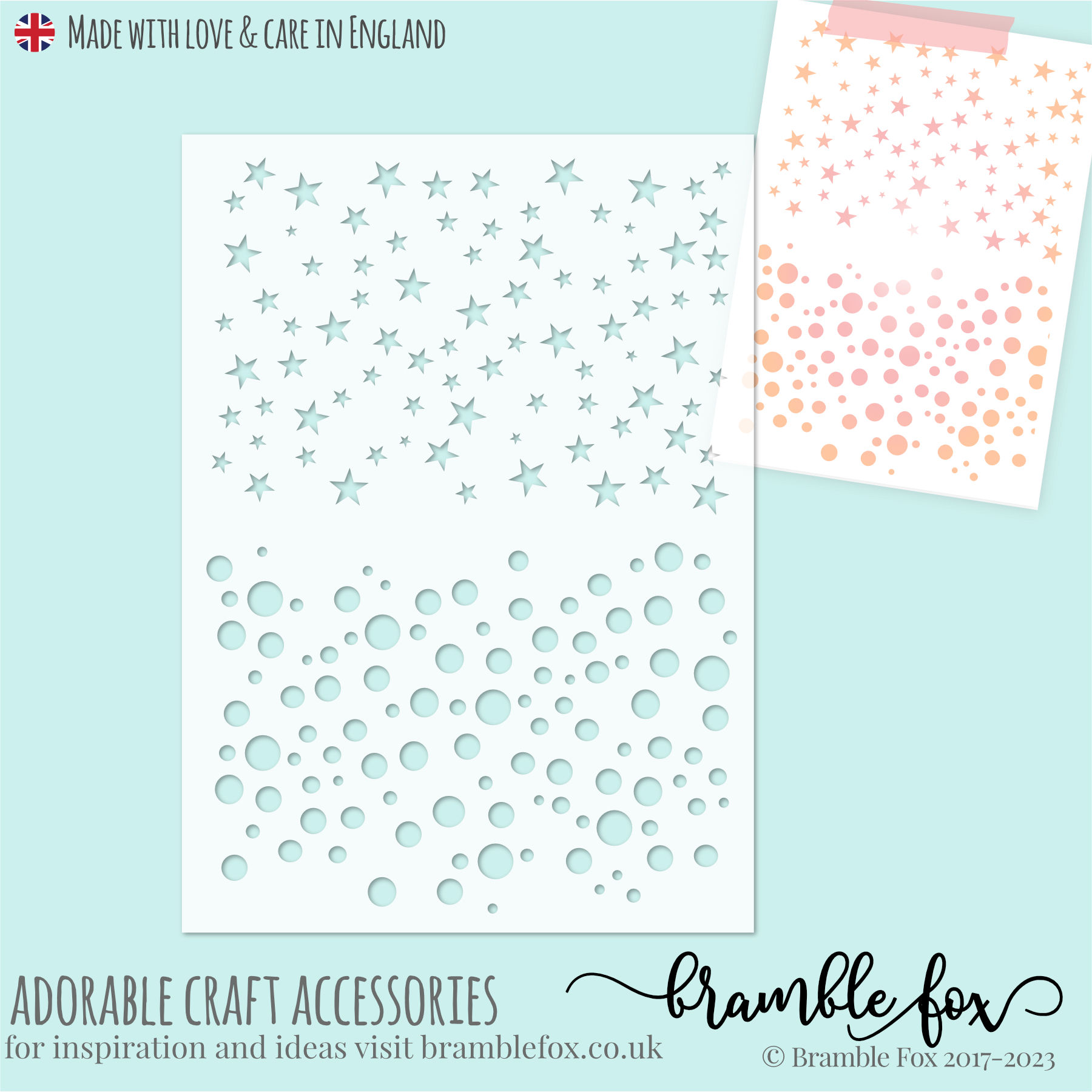 Fox Cut Stencil | #8 | Stars & Circles