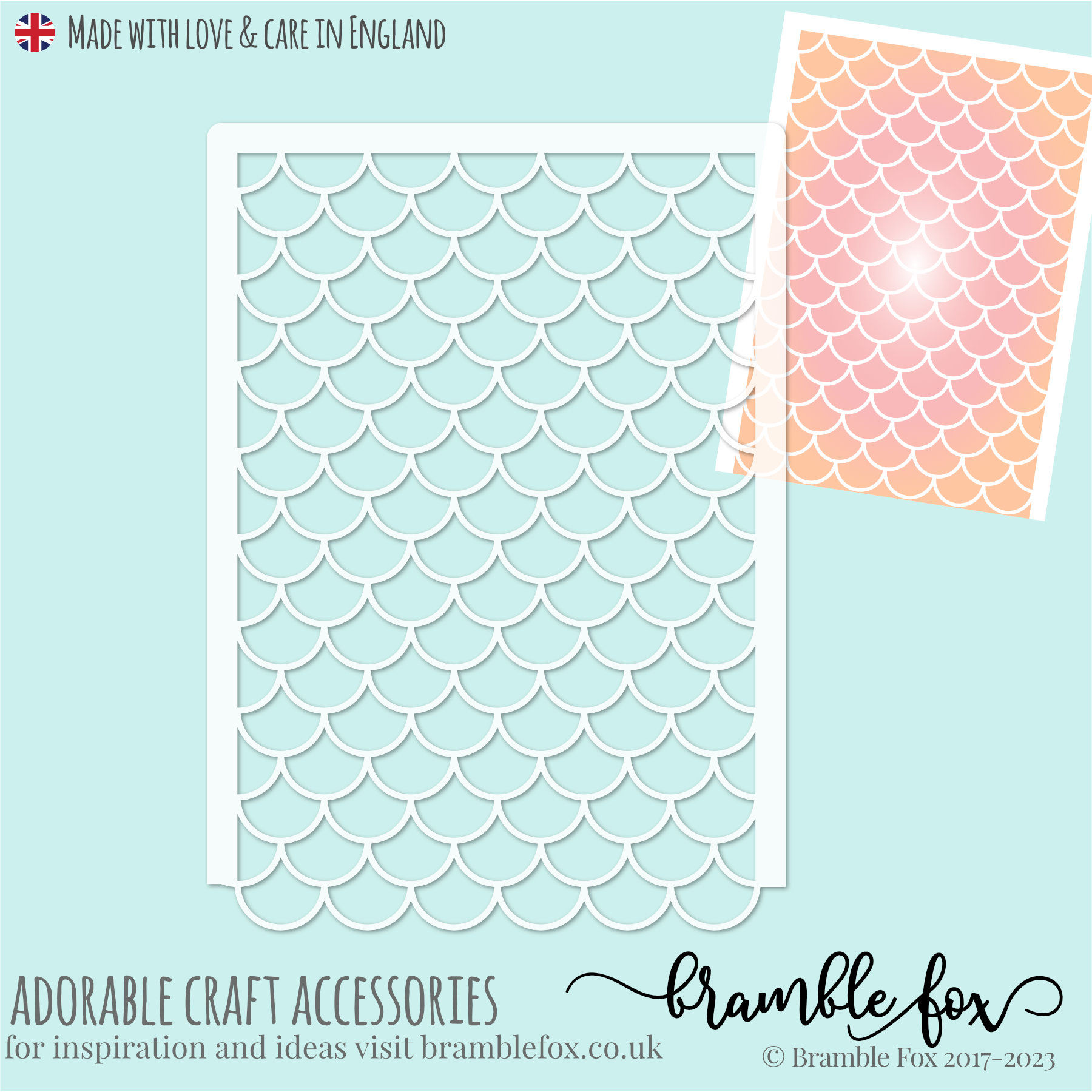 Fox Cut Stencil | #68 | Scallop Background